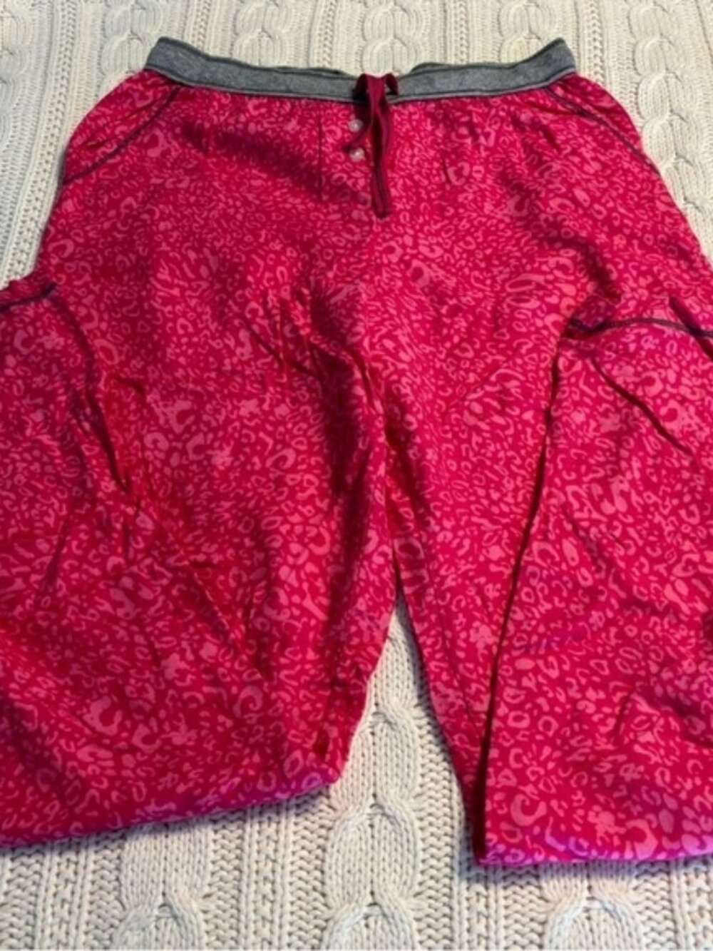 DKNY Pink Flannel Lounge Pants Sz Small